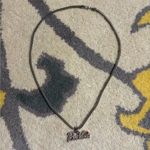 Silver Barbie Bling Pendant Necklace
